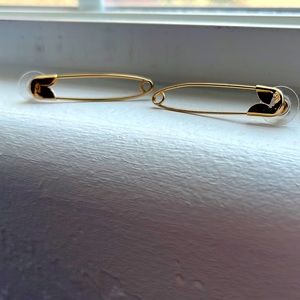 Golden bobby-pin earrings
